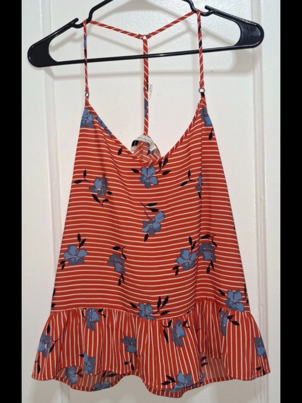 Abercrombie & Fitch Women’s Floral Striped Tank Top Size L  Cami
